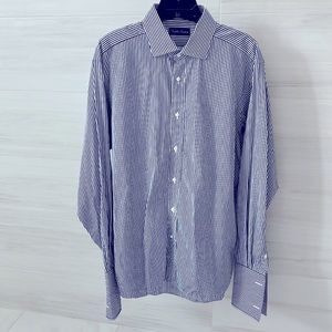 RALPH LAUREN Purple Label Mens Button Down French Cuff Dress Shirt Sz 16.5